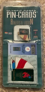 Olympische Spiele Pin Karten Segeln 1996 Atheletes In Motion versiegelt kostenloser Versand - Bild 1 von 2