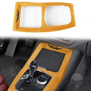 1x Yellow Suede Center Console Panel Shift Gate Frame For X3 G01 X4 G02 X3M X4M - Picture 1 of 9