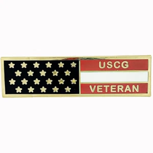 Coast Guard Veteran Flag Lapel Pin - Picture 1 of 2