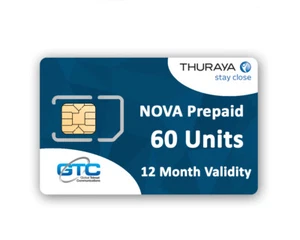 Thuraya Satellite Prepaid NOVA 60 Unit / 70 Minutes SIM Card with Airtime - Picture 1 of 2