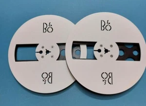 Bang Olufsen Tonbandspulen 7" (Paar) 3D gedruckt (Kunststoff) weiß/schwarz - Bild 1 von 3