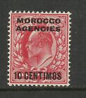 MOROCCO AGENCIES (SPANISH) 1907-12 10c on 1d Scarlet, Sg 113, LM/M. {AV1800-214}