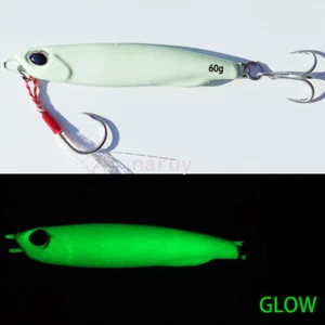 6 Stück Luminous Glow Casting Metall Jigging Angelköder Wolfsbarsch Makrele Schnapper - Bild 1 von 9