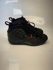 Nike Boys Air Foamposite Pro Sequoia Dark Green Sneaker Sz 4Y - Picture 1 of 7