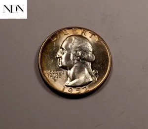 1952 Washington Quarter - Gem BU - 90% Silver - OBW Roll Rainbow Toned! #Q471 - Picture 1 of 5