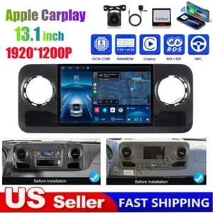 13.1'' 2K 4+64GB Stereo Radio Carplay For Mercedes-Benz Sprinter 2019-2023 + Cam - Picture 1 of 20