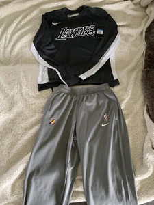 Nike NBA Los Angeles Lakers Team Issue Shooting shirt SET AV0905-060 AV1689-002  - Picture 1 of 10