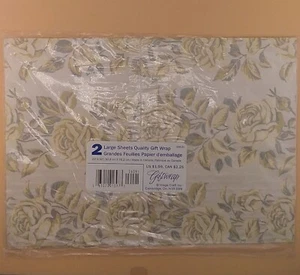 Vintage Image Craft Inc Roses Gift Wrapping Paper NOS - Two 20" x 30" Sheets - Bild 1 von 2