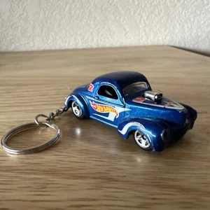 41 Willys Coupe Blue Diecast Keychain 1:64 Hot Wheels Matchbox - Picture 1 of 2