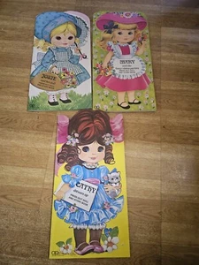 Vintage 1972 Rand Mcnally Press Out Doll Books X 3 Clothes Dressing Up - Picture 1 of 8