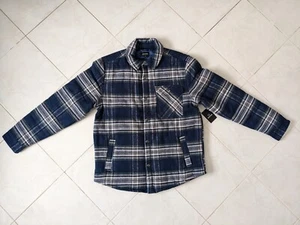 Brixton Men’s Cass Flannel Jacket Medium NWT - Moonlit Ocean/Grey - Picture 1 of 9