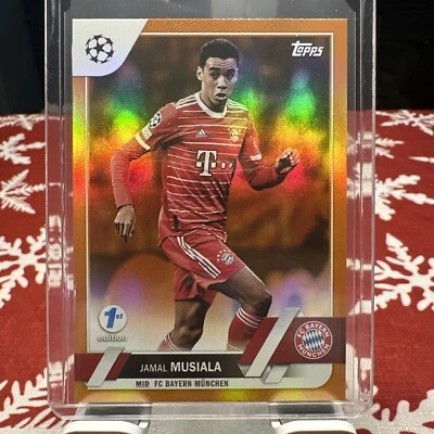 2022-23 Topps UEFA Club Competitions 1st Edition Jamal Musiala Orange 19/25 - Image 1 of 2