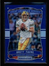 BRETT FAVRE 2016 PANINI ROOKIES & STARS #34 GREAT AMERICAN HEROES BLUE BA3864