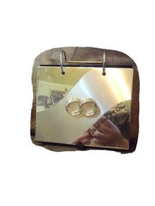 Wedding Photo Album The Two Shall Become One Silver Reflective Memory Book - Picture 1 of 5