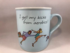 Aerobics Woman Exercise Novelty Coffee Mug Cup Vintage 1984 Hallmark :) Mugs - Imagen 1 de 6