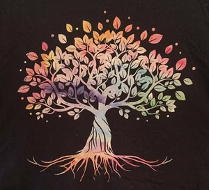 T-Shirt 2XL "Trippy Watercolor Tree" Art Print T-Shirt - Picture 1 of 2