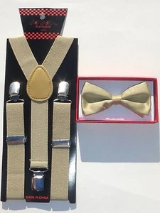 Suspender and Bow Tie Colors Baby Toddler Kids Boys Girls Child SETS USA seller - Picture 1 of 51