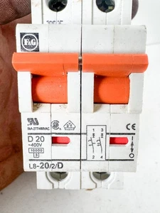 Sprecher + Schuh L8-20/2/D 2-Pole Circuit Breaker, 400VAC 20Amp (EL15) - Picture 1 of 7
