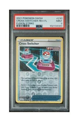 PSA 9 2021 POKEMON SWORD & SHIELD FUSION STRIKE #230 CROSS SWITCHER-REV.FOIL - Image 1 of 3