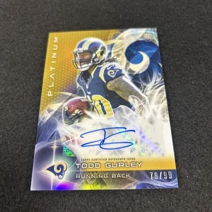 2015 Topps Platinum Todd Gurley #AR-TG (RC) novato automático (#’d 79/99) - Imagen 1 de 8