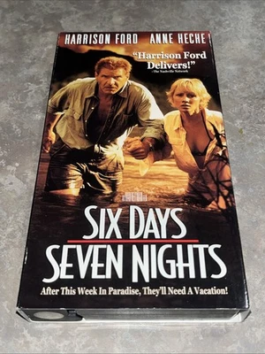 Six Days, Seven Nights (VHS, 1998) Harrison Ford Anne Heche  ***TESTED*** Foto 1 de 4