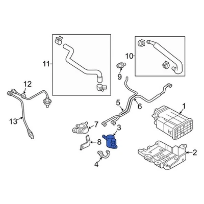 For Kia Optima 2011-2015 Kia 314533Q500 Vapor Canister Purge Solenoid Foto 1 de 4