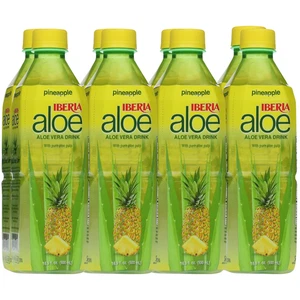 Bebida de jugo de aloe vera con pulpa pura de aloe, piña, 16,9 fl oz (paquete de 8) - Imagen 1 de 12