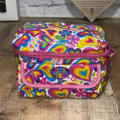 ¡Raro! Bolsa de almuerzo aislada Lisa Frank Hearts vintage años 90 Foto 1 de 4