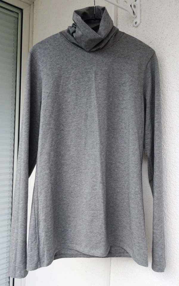 Peruvian connection Rollkragenpulli Baumwoll-Stretch hellgrau L (98 €) neu - Bild 1 von 2