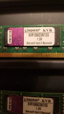 Kingston PC3-8500 2 GB DIMM 1066 MHz DDR3 SDRAM Memory (KVR1066D3N7/2G) 4GB Kit  - Image 1 of 4