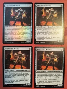 4X PLAY SET, MTG: SPIDER-MAN, MECHANICAL MOBSTER, 0168, 1 FOIL - 3 REG FINISH,NM - Picture 1 of 2