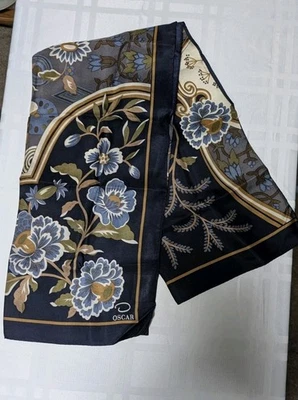 vintage oscar de la renta silk scarf - Image 1 of 4