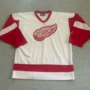 Detroit Red Wings Jersey Men's Large Red CCM Starter NHL Hockey Jersey Vtg 90s - Picture 1 of 9