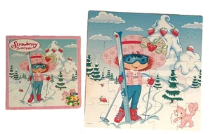 Vtg Strawberry Shortcake Puzzle 25 Pcs Skiing Winter 100% Complete Roseart 2004 - Picture 1 of 6
