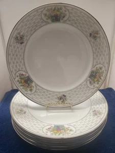 Set of 5 Noritake Kenmare Dinner Plates LK - Picture 1 of 3