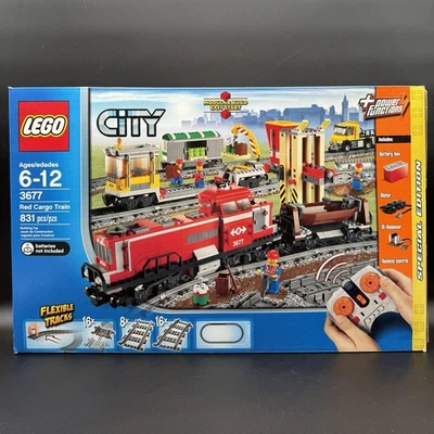 Lego City 3677: Red Cargo Train 2011 Toys R Us Exclusive Open Box Sealed Bags - Image 1 of 4