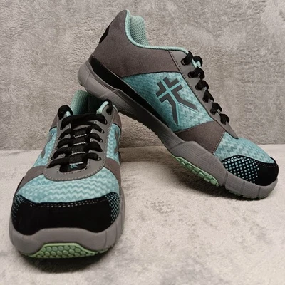 Kuru Quantum Fitness 201305 冰川蓝色灰色黑色跑步鞋女式 9 码 — 第 1/4 张图片