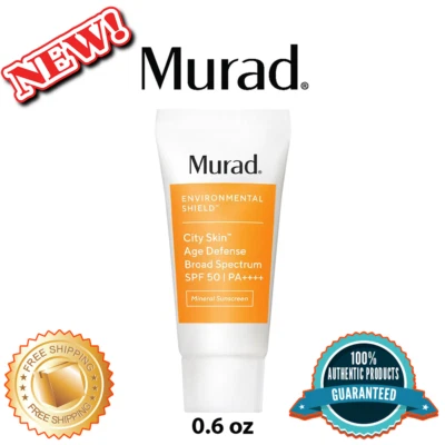 Murad Mini City Skin Age Defense amplio espectro FPS 50 PA++++ envío gratuito (0,6 oz) Foto 1 de 3