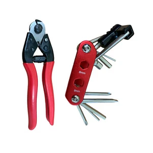 Cortador de alambre corte de cable de freno de bicicleta + kit de herramientas de reparación de bolsillos múltiples para ciclismo - Imagen 1 de 16
