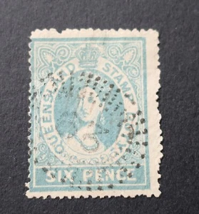 Australia (Queensland) 1866-68 6d Stamp Duty in fine used condition. V/ scarce. - Picture 1 of 3