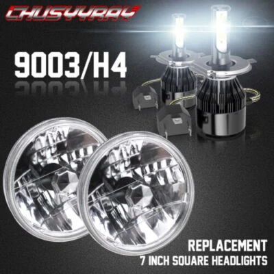 2 x 7'' Round LED Headlights for 1999 2000 2001 2002 Freightliner MT45 Stepvan - Image 1 of 4