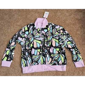 Collection X by Justice Butterfly Half-Zip Sweatshirt- Large - Picture 1 of 3