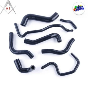 Black Radiator Coolant Water Silicone Hose Kit For Audi TT 1.8 t 225HP 225 HP - Foto 1 di 10