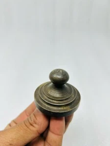 Vintage Messing Handarbeit Briefbeschwerer alt schwer Messing Tisch Paper Weight - Bild 1 von 4