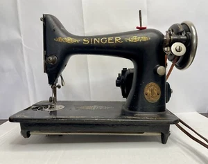 Antique Singer Sewing Machine 128K Electric Portable 1920 Y1488098 Pedal - Picture 1 of 7