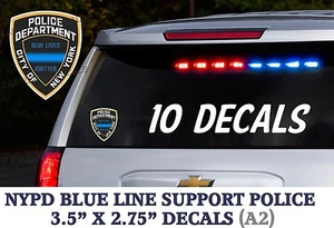 10 decals Support Police Thin Blue Line Officers Stickers BLUE LIVES MATTER LEA2 - Picture 1 of 1