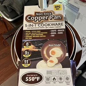 3 piece copper cookware as seen on tv - Picture 1 of 2
