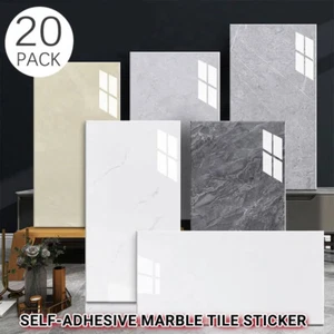 10/20pcs 3D Kunststoffpaneele Wandpaneele Marmoroptik Steinpaneele Selbstklebend - Bild 1 von 26