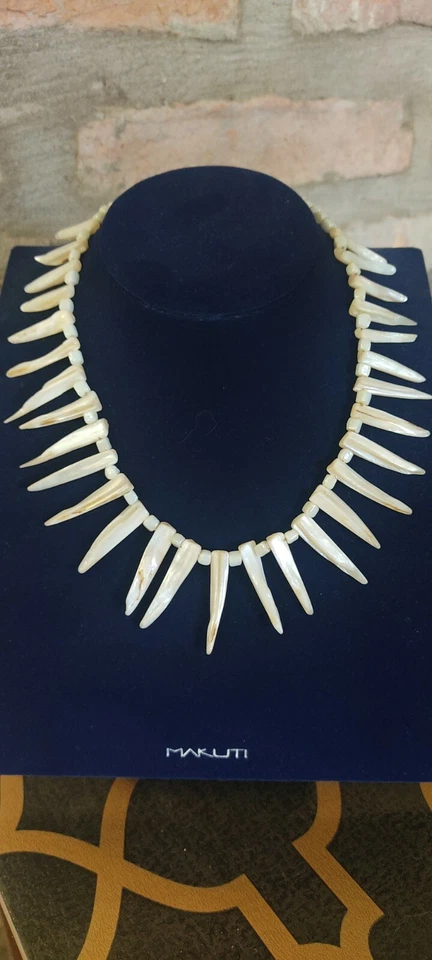 Halskette Collier Spikes Von Perlmutt Schick - Bild 1 von 4