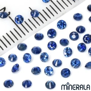 [GROSSHANDEL] NATURBLAU SAPHIR RUND FACETTIERTER EDELSTEIN 0,9 mm - 4 mm WP00273 - Bild 1 von 18